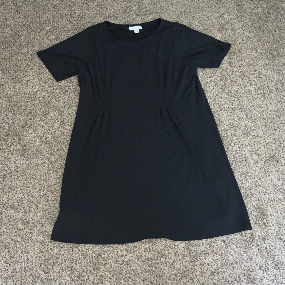 CJ Banks Short Sleeve A-Line Midi Dress
